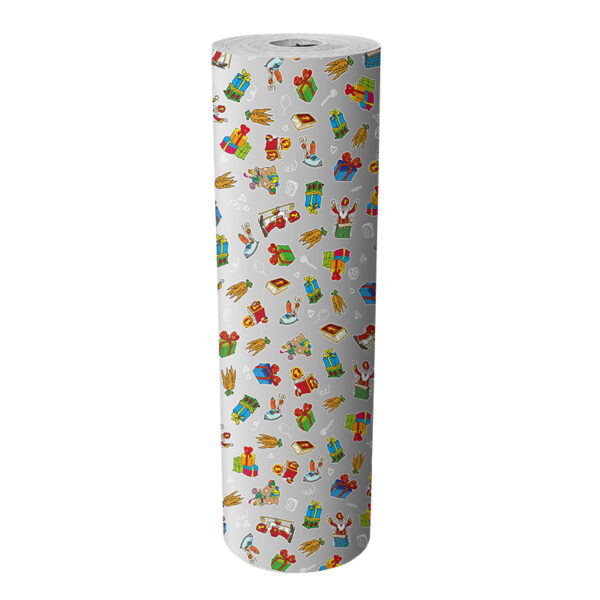 Roos Mooier Cadeaupapier Sint zilver 30cmx250m - Afbeelding 2