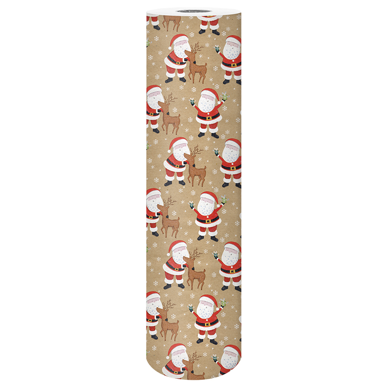 Roos Mooier Cadeaupapier Kerst Man /Rudolf 50cmx250m - Roos Mooier ...