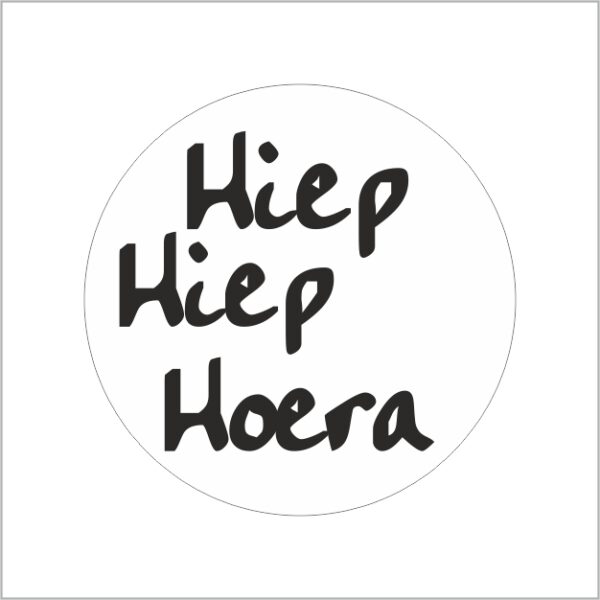 Roos Mooier stickers Hiep hiep hoera 500 stuks
