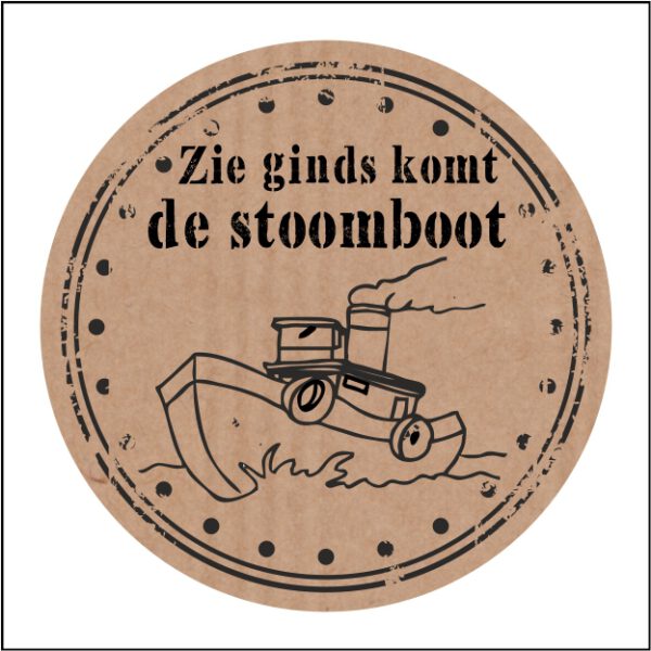 Roos Mooier stickers Zie ginds komt de stoomboot  Kraft 500 stuks
