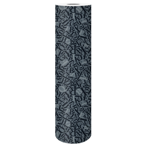 Roos Mooier Cadeaupapier Letters zwart 30cm x 200m - Afbeelding 2