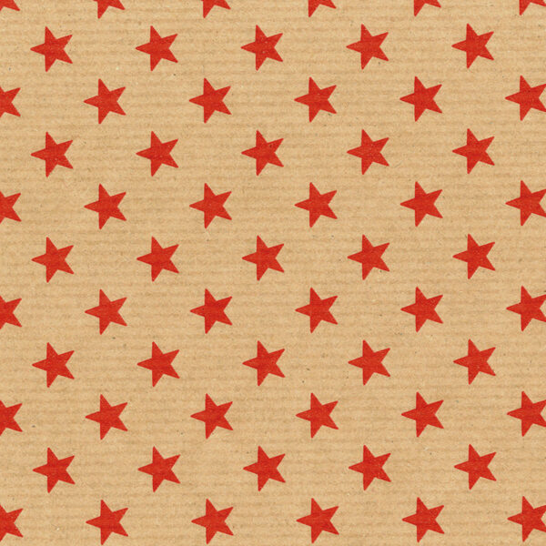 Roos Mooier Cadeaupapier Kerst ster duo groen kraft 50cm x 250m
