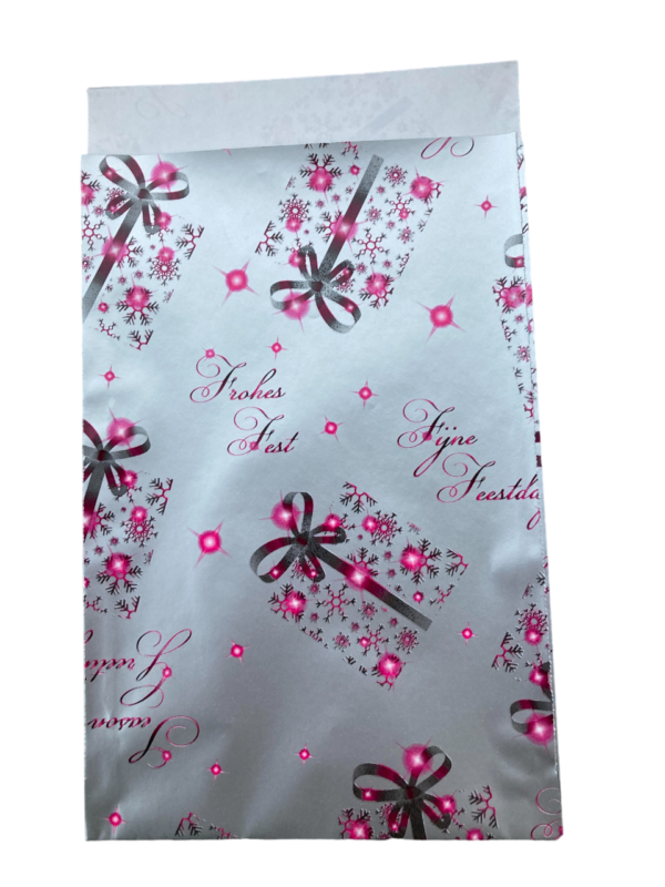 Roos Mooier Cadeauzakjes Kerst zilver 12x19cm 200 stuks