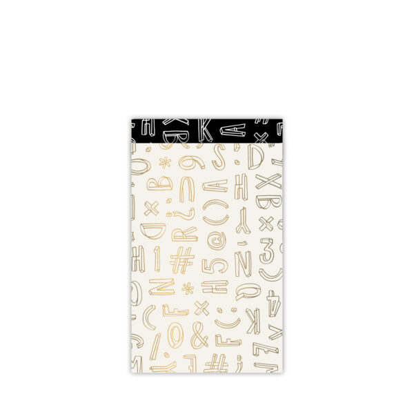 Roos Mooier Cadeauzakjes  Letters goud wit 200stuks 12cmx19cm
