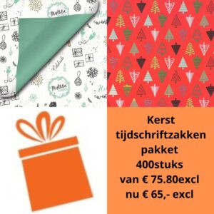 Kerst tijdschriftzakken pakket 400stuks
