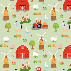 Roos Mooier Cadeaupapier Boerderij molen 50x250m