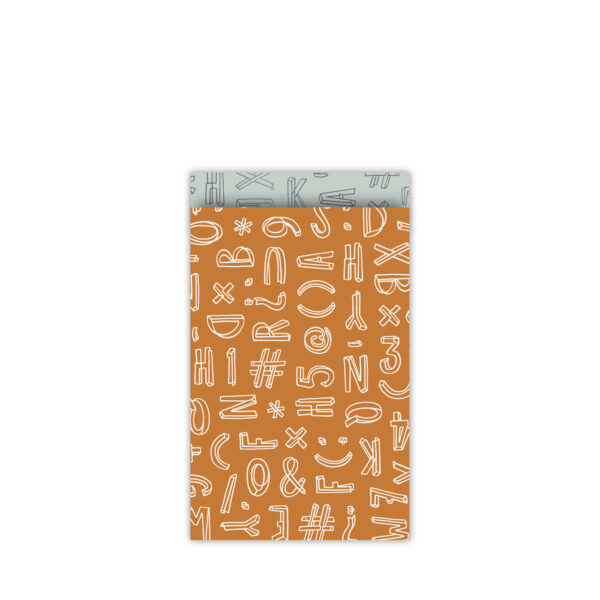 Roos Mooier Cadeauzakjes  Letters roest wit 200stuks  12cmx19cm
