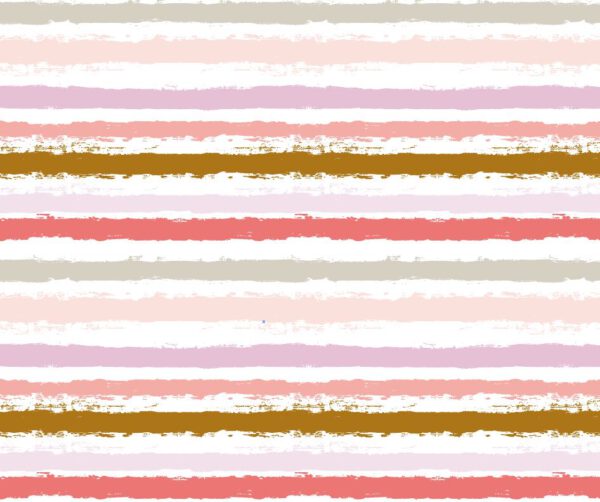 Roos Mooier Cadeaupapier streep roze-goud 30cmx200m