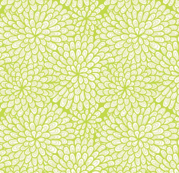 Roos Mooier Cadeaupapier Dahlia´s lime 30cmx200m
