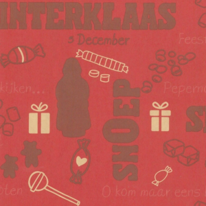 Roos Mooier Cadeaupapier KRAFT Sinterklaas snoep 30 x 200meter 70gr/m²
