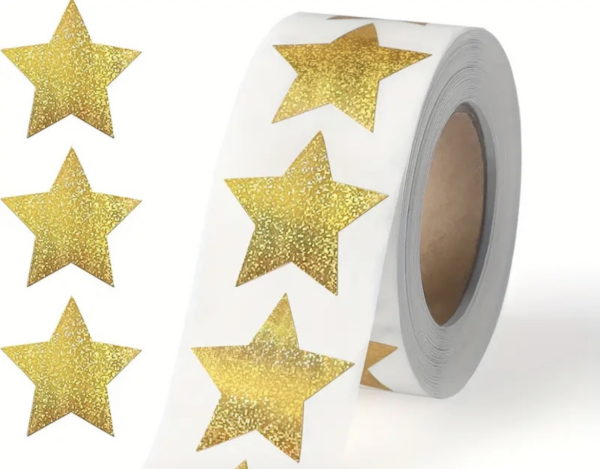 Roos Mooiere stickertjes ster goud 500stuks Ø 2,5cm