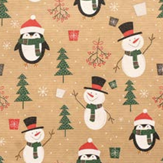 Roos Mooier Cadeaupapier Kerst vrolijk kraft 50cmx250m