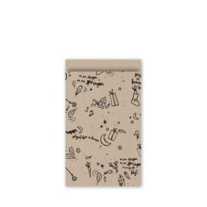 ROOS MOOIERE CADEAU ZAKJES SINT Kraft zwart 12x19cm 200stuks