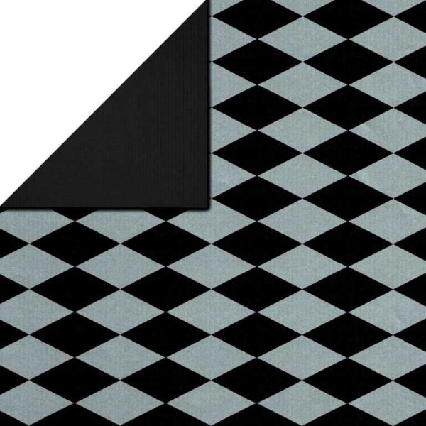Roos Mooier Cadeaupapier Kraft  Wieber Zwart Duo 30cmx200meter 70gr/m² H