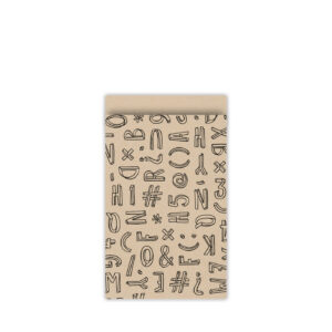 Roos Mooier Cadeauzakjes  Letters zwart kraft 200stuks 12cmx19cm