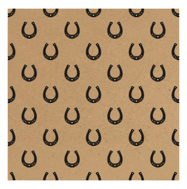 Roos Mooier Cadeaupapier Kraft Eco Hoefijzers 50cm x 200mtr 70gr/m²
