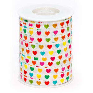 Roos Krullint hartjes multi 5mm x 250 mtr