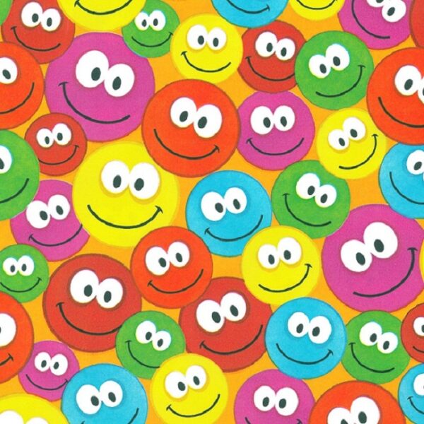 Roos Mooier Cadeaupapier Smiley 70cm x 200mtr 70gr/m² KE444