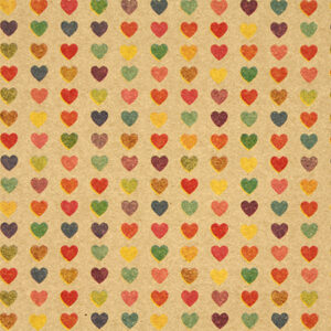 Roos Mooier Cadeaupapier Hartjes Kraft 30cm x 150mtr 80gr/m² V
