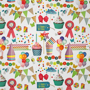 Roos mooier cadeaupapier happy birthday 50cm x 150mtr 80gr/m² V
