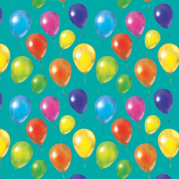 Roos mooier cadeaupapier balloons GROEN 50cmx200meter 80gr m² V