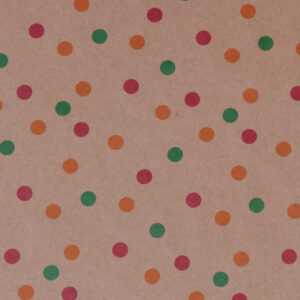Roos Mooier Cadeaupapier Kraft Kleur Dots 50cm x 150meter 80gr/m² V