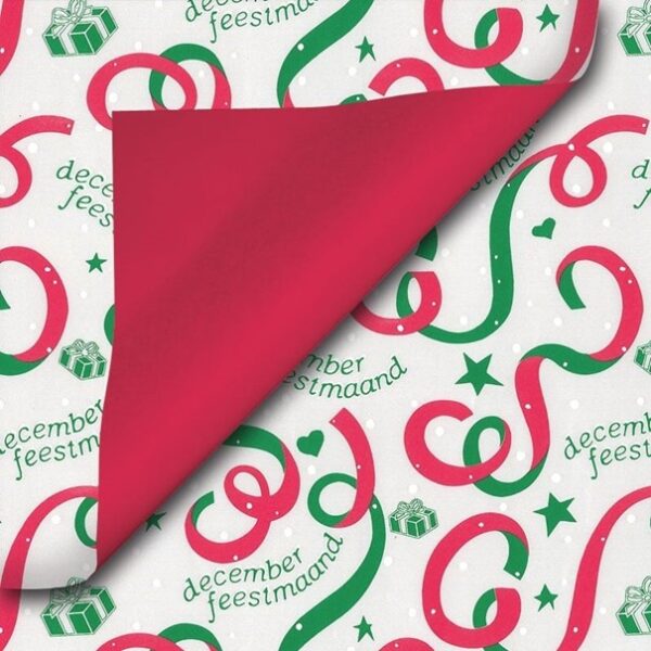 Roos Mooier Cadeaupapier december duo 30cm x 200m