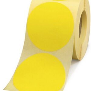 Roos Mooiere stickers Geel 60mm 1000stuks