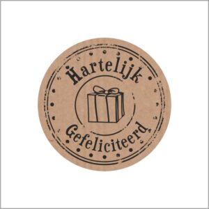 Roos Mooier stickers Hartelijk gefeliciteerd 500 stuks