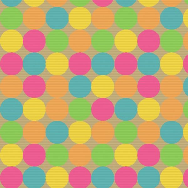 Roos Mooier cadeaupapier Fluor Dots kraft 100cm x 250meter 60gr/m² K