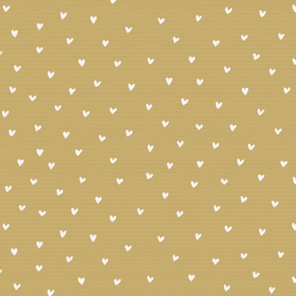 Roos Mooier Cadeaupapier Kraft streep Hartjes wit 50cm x 250meter 60gr/m² K