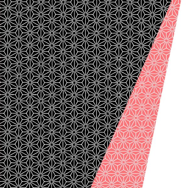 Roos Mooier Cadeaupapier Duo Chic-Neon-Orange-Black 50cm x 175meter 80gr/m² K