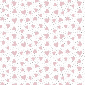 Roos Mooier Cadeaupapier  Hartjes roze 30cmx200m