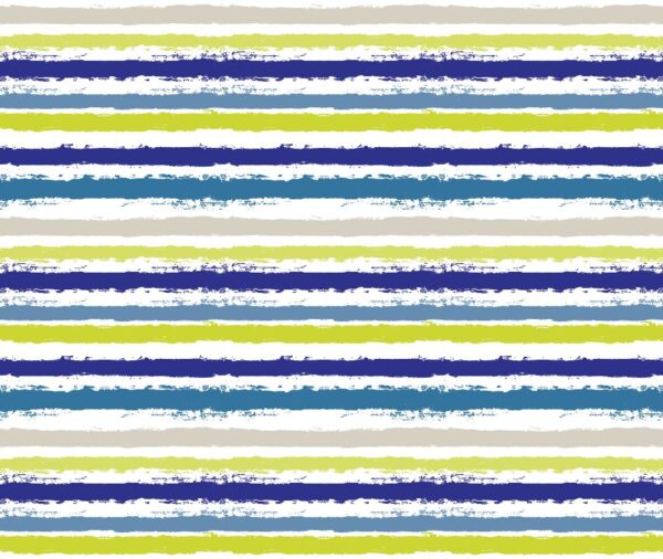 Roos Mooier Cadeaupapier streep blauw-groen 30cmx200m