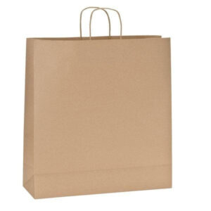 Gestreept tas met gedraaid handvat 450+150 x 490 200 stuks (0,45 €ent) p.st