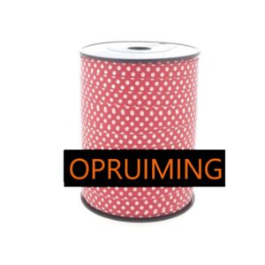 Roos Mooier Cadeau Stip Lint Rood 10 mm 250 meter