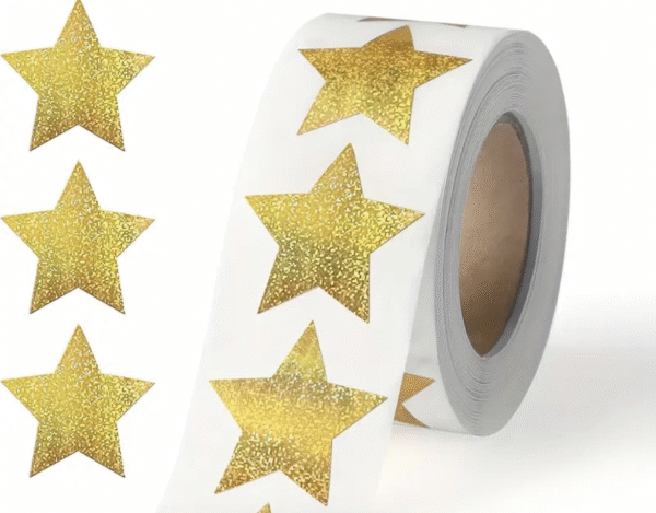 Roos Mooiere stickertjes ster goud 500stuks Ø 2,5cm