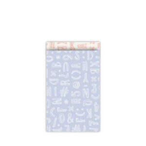 Roos Mooier Cadeauzakjes Letters blauw wit 200stuks 12cmx19cm