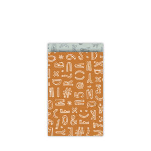 Roos Mooier Cadeauzakjes Letters roest wit 200stuks 12cmx19cm