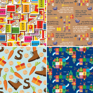 Roos Mooiere Sinterklaas Cadeau zakjes 800stuks 4 soorten 12x19cm