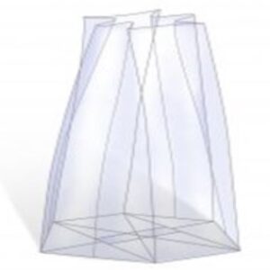Roos heldere folie Cadeau/Diamantzak 85 mm breed (4x40)500 mm hoog 50 stuks