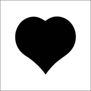 Roos Mooiere hartjes zwart mat dispenser 500 stuks