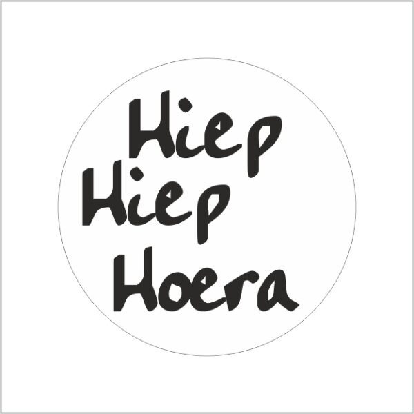 Roos Mooier stickers Hiep hiep hoera 500 stuks