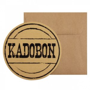 Roos Mooiere Kadobon kraft Rond met envelop 14x14 cm 10 stuks