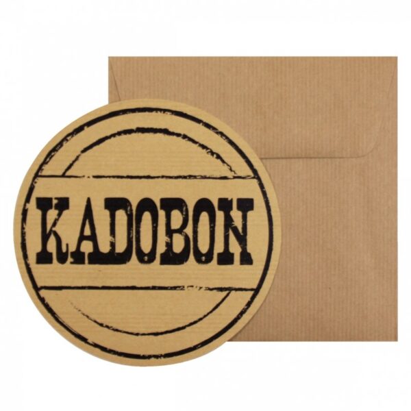 Roos Mooiere Kadobon kraft Rond met envelop 14x14 cm 10 stuks