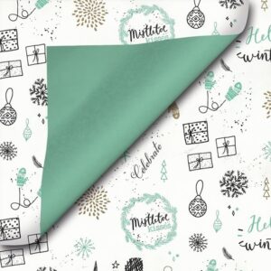 ROOS MOOIERE TIJDSCHRIFTZAKKEN kerst mintgroen 25x4x24cm 100 stuks