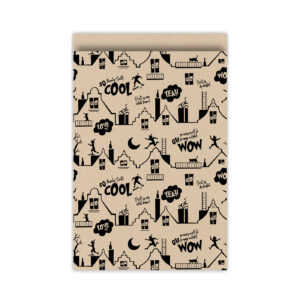 Roos Mooiere Tijdschriftzakken Sint Kraft zwart  25X4X34 100STUKS