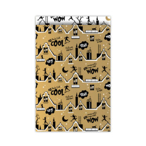 Roos Mooiere Tijdschriftzakken Sint Goud zwart  25X4X34 100STUKS