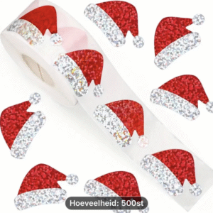 Roos Mooiere stickertjes Kerstmuts 500stuks Ø 2,5cm