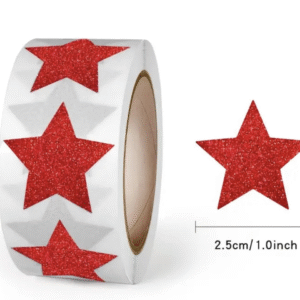 Roos Mooiere stickertjes ster rood 500stuks Ø 2,5cm